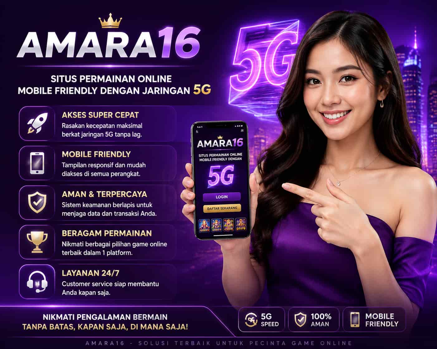 AMARA16: Situs Permainan Online Mobile Friendly Dengan Jaringan 5G by Hey siriusly